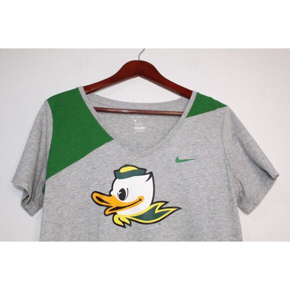 Oregon Ducks Graphic Nike Tee Women's L Gray Green Licensed Apparel Football - Picture 2 of 10